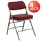 Emma and Oliver 4 Pack Home & Office 18.5"W Party Events Padded Metal Folding Chair